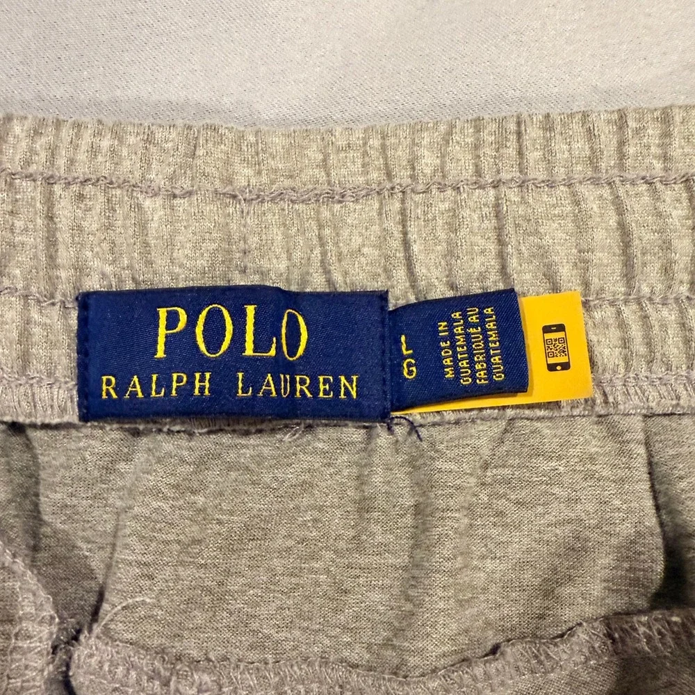 Polo Ralph Lauren Mens Heather Gray Performance Shorts Drawstring Size XL Gym